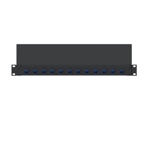 Panduit Corp - Panduit FD1W12BUDLCZ Fiber Drawer, 12 LC Duplex Adapters, Blackue