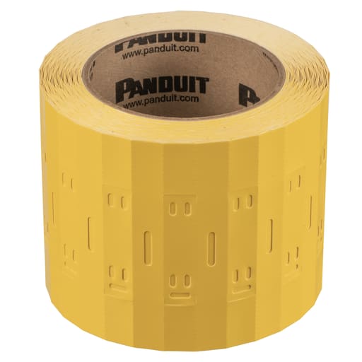 Panduit Corp - Panduit M200X050Y6T Mkr Plate, Polyester/Polyolefin, TIA Yellow,TT, 0.5"x2", 500 Lbls