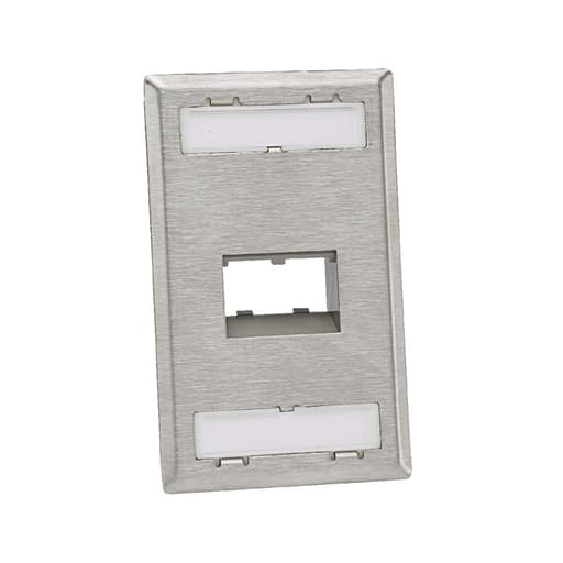 Panduit Corp - Panduit CFPSL2S , Stainless Steel, Recessed, 2 port, Faceplate