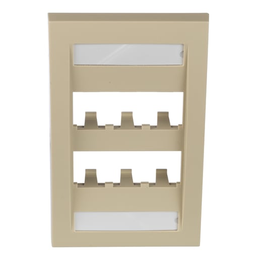 Panduit Corp - Panduit CFPE6EIY , Executive, Faceplate, 6 Port, Electric Ivory
