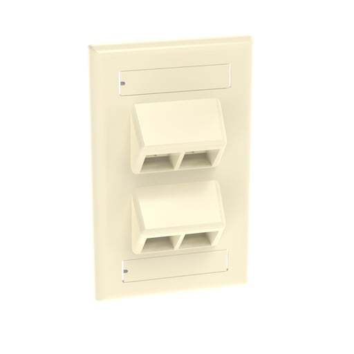 Panduit Corp - PAN NK4VSFEI NetKey® Faceplate, 4-P
