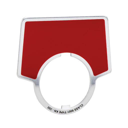 Square-D / Schneider - Square D 9001KN305 44 x 50 mm Aluminum Silver Emergency Stop Push Button Standard Legend Plate