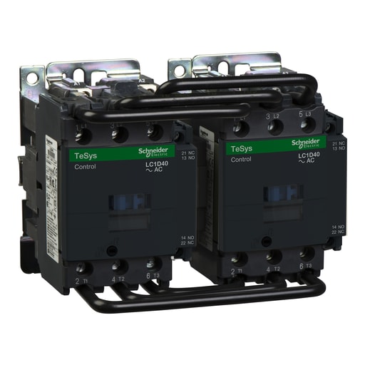 Square-D / Schneider - Square D LC2D65G7 575 VAC 65 Amp 3-Pole 1NO 1NC Touch Safe Terminal Full Voltage Reversing IEC Contactor