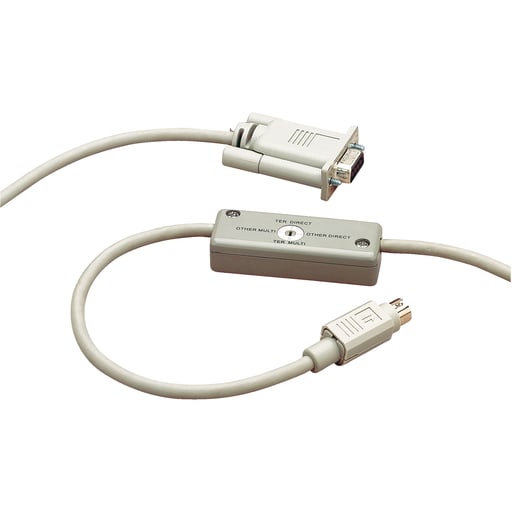 Square-D / Schneider - Square D TSXPCX1031 2.5 m PC Terminal Connection Cable with 9-Way SUB-D/8-Way Mini Din Connector