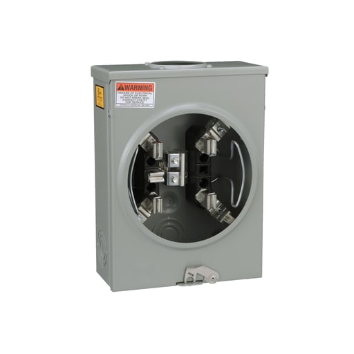 Square-D / Schneider - Square D UGHTRS101B 600 VAC 125 Amp 1-Phase 3-Wire Overhead/Underground Service Ringless Meter Socket