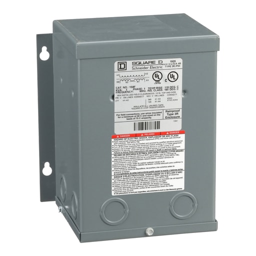Square-D / Schneider - Square D 1S8F 1 kVa 277 VAC Primary 120/240 VAC Secondary Dry Type General Purpose Transformer