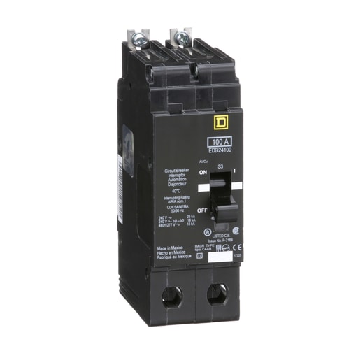 Square-D / Schneider - Square D EDB24100 480Y/277 Volt 100 Amp Miniature Circuit Breaker