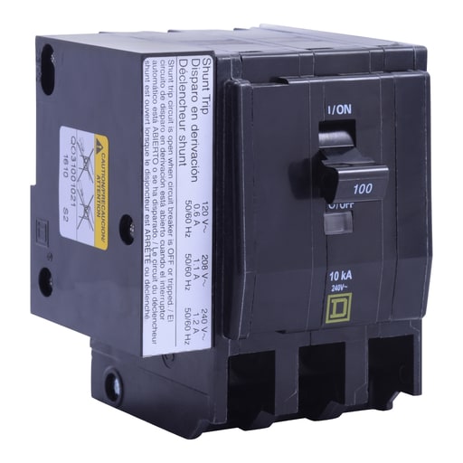 Square-D / Schneider - Square D QO3100VH1021 3-Pole 100 Amp 240 Volt Plug-On Miniature Circuit Breaker