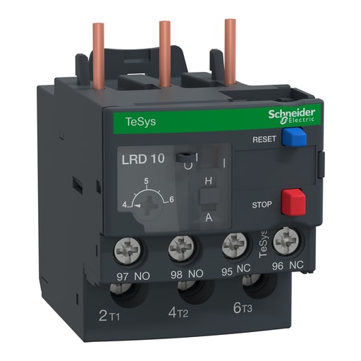 Square-D / Schneider - Square D LR3D106 600 Volt 6 Amp 3-Pole Bi-Metallic Screw Clamp Terminal Thermal Overload Relay