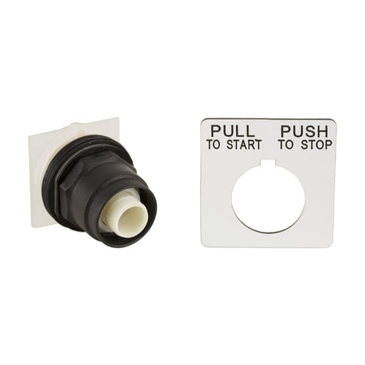 Square-D / Schneider - Square D 9001SKR8 30 mm Plastic Bezel 3-Position Mushroom Non-Illuminated Push-Pull Operator