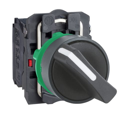 Square-D / Schneider - Square D XB5AD25 22 mm 1.2 Amp 600 VAC 1NO 1NC 2-Position Maintained Round Knob Non-Illuminated Selector Switch
