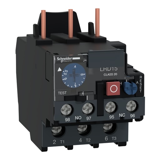 Square-D / Schneider - Square D LRD1512 600 Volt 8 Amp 3-Pole Bi-Metallic Screw Clamp Terminal Thermal Overload Relay