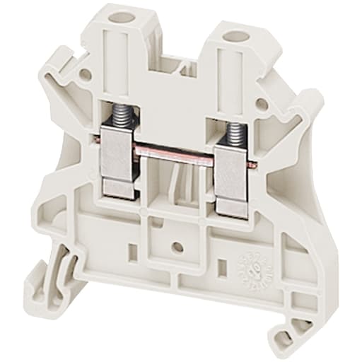 Square-D / Schneider - Square D NSYTRV42WH 4 mm 2-Point White 26 to 10 AWG Solid/Stranded Copper Screw Terminal Block