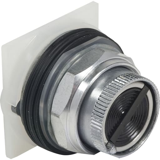 Square-D / Schneider - Square D 9001KQ13B 30 mm Black Body Metal Bezel Button 2-Position Selector Push Button Operator