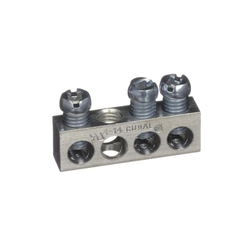 Square-D / Schneider - Square D PK3GTA1 3-Terminal QO/Homeline Load Center Ground Bar Kit, #14-#4 Copper / #12-#4 Aluminum, 1.38" Length