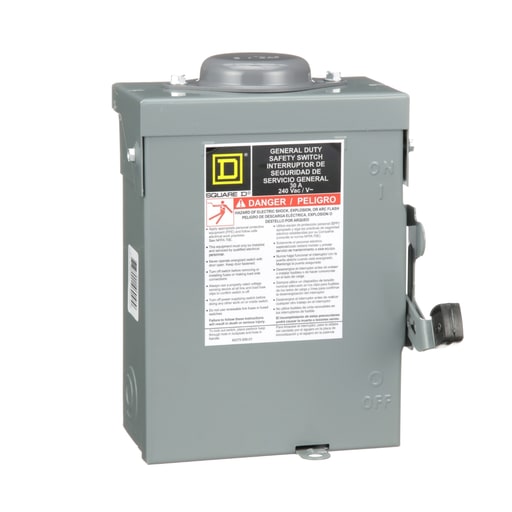 Square-D / Schneider - Square D D221NRB Safety Switch Fusible 30A 2P NEMA-3R 240V , Single Throw