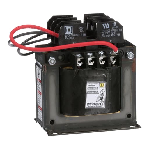 Square-D / Schneider - Square D 9070TF250D20 250 VA 208/230/460 VAC Primary 115 VAC Secondary 1-Phase Control Transformer