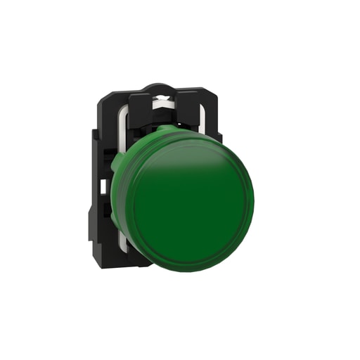 Square-D / Schneider - Square D XB5AVB3 22 mm 24 VAC/VDC 18 mA Green Round Pilot Light with LED