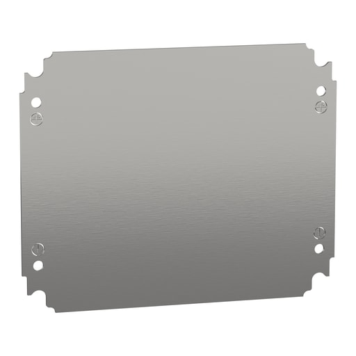 Square-D / Schneider - Square D NSYMM3025 7.9 Inch x 9.8 Inch Plain Galvanized Steel Mounting Plate