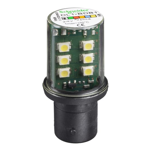 Square-D / Schneider - Square D DL1BDB1 24 VAC/VDC White Steady-On LED Bulb