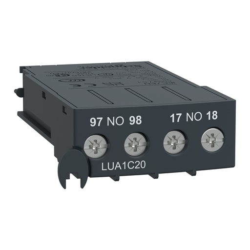 Square-D / Schneider - Square D LUA1C20 250 VAC/VDC 5 Amp 2NO Screw Clamp Terminal Auxiliary Contact Block