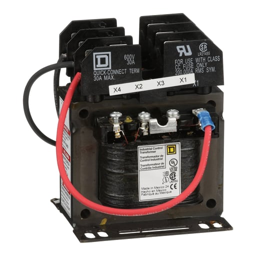 Square-D / Schneider - Square D 9070TF100D31 100 VA 240 x 480 VAC Primary 120/240 VAC Secondary 1-Phase Control Transformer