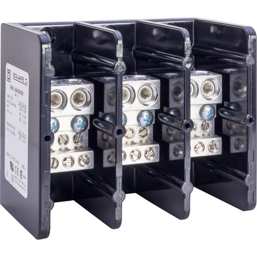 Square-D / Schneider - Square D 9080LBA363206 600 Volt 350 Amp Power Distribution Block