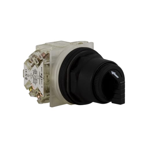 Square-D / Schneider - Square D 9001SKS42BH2 30 mm 10 Amp 600 VAC/VDC 2NO 2NC 3-Position Round Knob Non-Illuminated Selector Switch