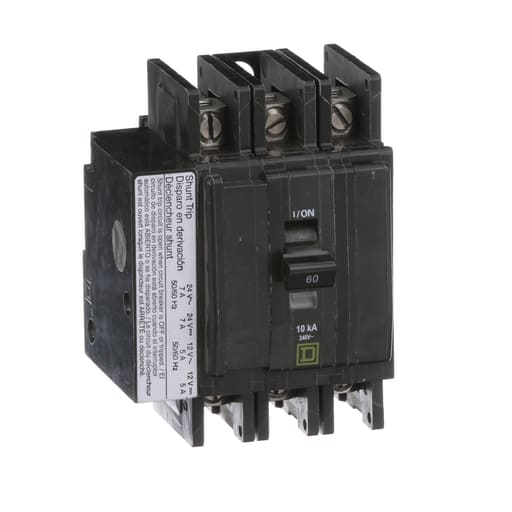 Square-D / Schneider - Square D QOU3601042 3-Pole 60 Amp 240 Volt Thermal Magnetic/Common Trip Miniature Circuit Breaker