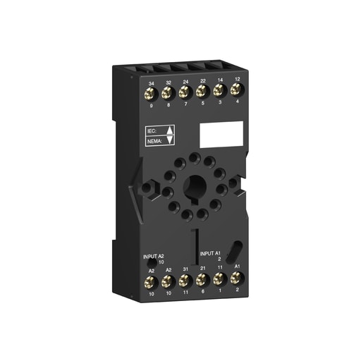 Square-D / Schneider - Square D RUZSC2M 250 Volt 12 Amp 35 mm Din Rail/Panel Mount Box Lug Connector Terminal Relay Socket
