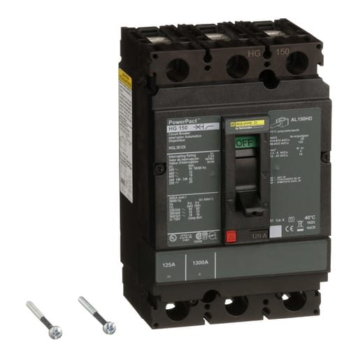 Square-D / Schneider - Square D HGL36125 600 Volt 125 Amp Molded Case Circuit Breaker