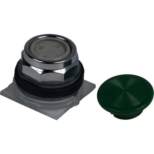 Square-D / Schneider - Square D 9001KR4G 30 mm Green Body Metal Bezel Momentary Mushroom Round Non-Illuminated Push Button Operator