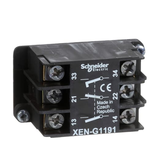Square-D / Schneider - Square D XENG1191 240 VAC 3 Amp 2NO 1NC Pendant Station Contact Block