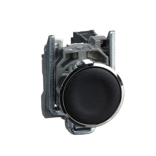 Square-D / Schneider - Square D XB4BA21 1 NO 1 NC Black Round Flush Return Push Button