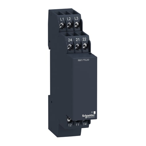 Square-D / Schneider - Square D RM17TG20 250 VAC/VDC 5 Amp 3-Phase 2NO 2NC Plastic 35 mm Din Rail Mount Multi-Functional Relay