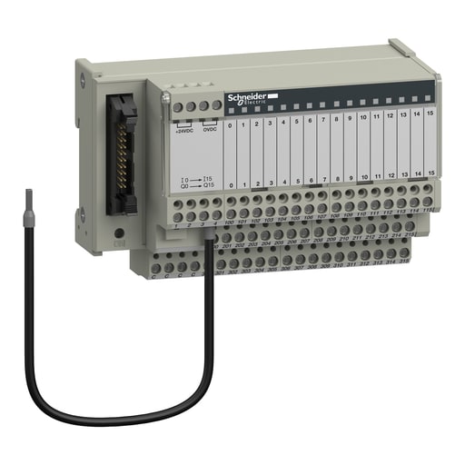 Square-D / Schneider - Square D ABE7H16R31 2-Module 16-Channel 3-Row Screw Terminal Discrete I/O Sub Base