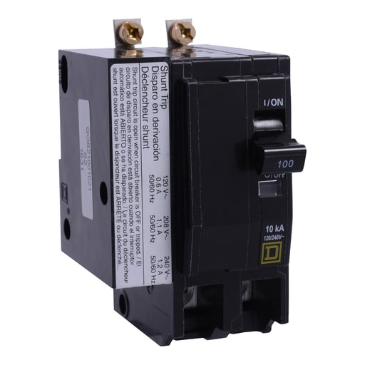 Square-D / Schneider - Square D QOB21001021 2-Pole 100 Amp 120/240 Volt Bolt-On Thermal Magnetic Miniature Circuit Breaker