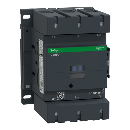 Square-D / Schneider - Square D LC1D115U7 600 VAC 15 Amp 3-Pole 1NO 1NC Screw Terminal Full Voltage Non-Reversing IEC Contactor