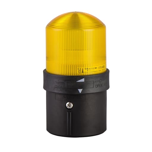 Square-D / Schneider - Square D XVBL4M8 70 mm 230 VAC 15 mA 10 W Yellow Polycarbonate Flash LED Illuminated Beacon