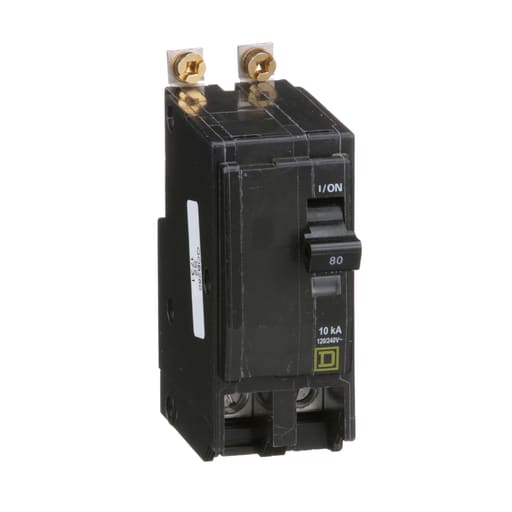Square-D / Schneider - Square D QOB280 Miniature Circuit Breaker 80A 120/240V 1Ph 2P , Bolt-On