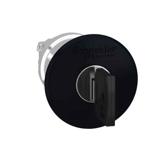 Square-D / Schneider - Square D ZB4BS12 22 mm Black Mushroom Head Key Release Push Button Operator