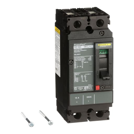Square-D / Schneider - Square D HDL26015 600 Volt 15 Amp Molded Case Circuit Breaker