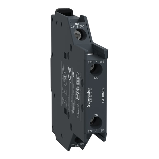 Square-D / Schneider - Square D LAD8N02 600 Volt 10 Amp 2NC Screw Clamp Terminal Auxiliary Contact Block