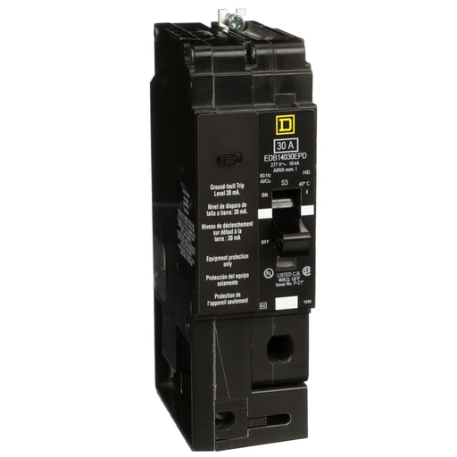 Square-D / Schneider - Square D EDB14030EPDBA 1-Pole 30 Amp 277 Volt Thermal Magnetic Miniature Circuit Breaker