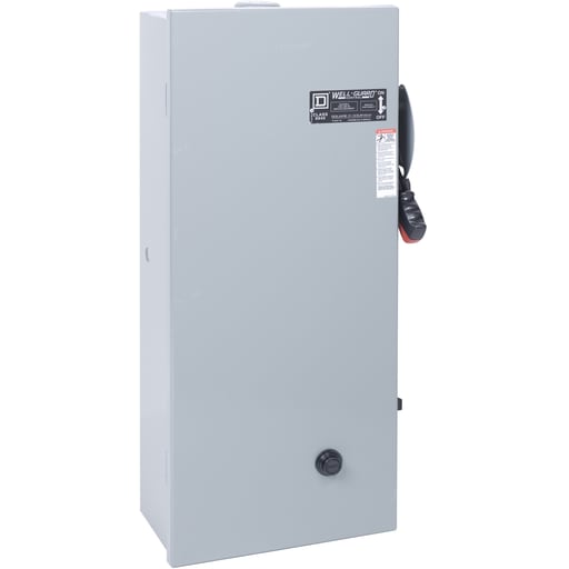 Square-D / Schneider - Square D 8940SSC4010V02S 110/120 VAC 27 Amp 10 Hp 3-Pole NEMA 3R Full Voltage Fusible Switch Pump Panel
