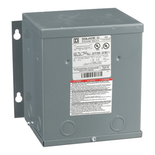 Square-D / Schneider - Square D 1.5S51F 1.5 kVa 600 VAC Primary 120/240 VAC Secondary Dry Type General Purpose Transformer