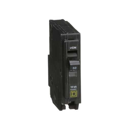 Square D QO150 Miniature Circuit Breaker 50A 120/240V 1Ph 1P , Plug-On