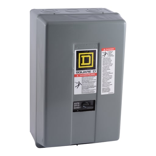 Square-D / Schneider - Square D 8903LG30V02C 110/120 VAC 30 Amp 3-Pole NEMA 1 Electrically Held Lighting Contactor