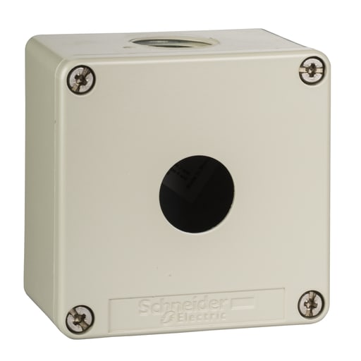 Square-D / Schneider - Square D XAPG19201 3.15 x 3.15 x 2.03 Inch NEMA 4/13 RAL 7032 Gray Painted Die-Cast Zinc Alloy Push Button Enclosure