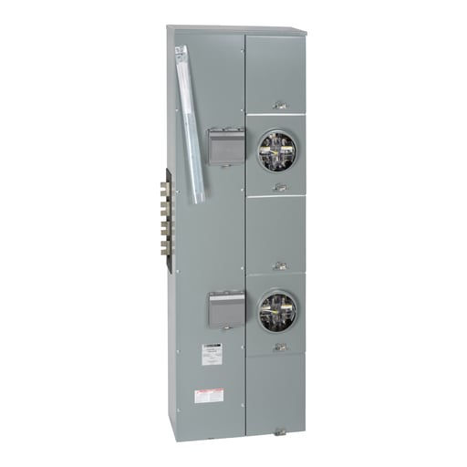Square-D / Schneider - Square D EZML332400 240/120 VAC Delta 208 Star/120 VAC 400 Amp 3-Phase 4-Wire Ringless Meter Center Branch Unit